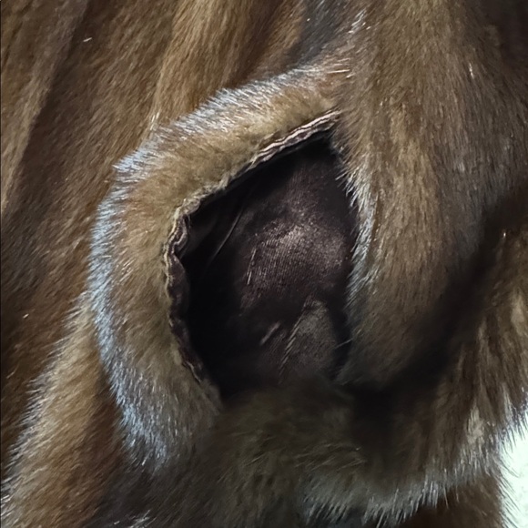 Brown Mink Cape Coat - Picture 5 of 5